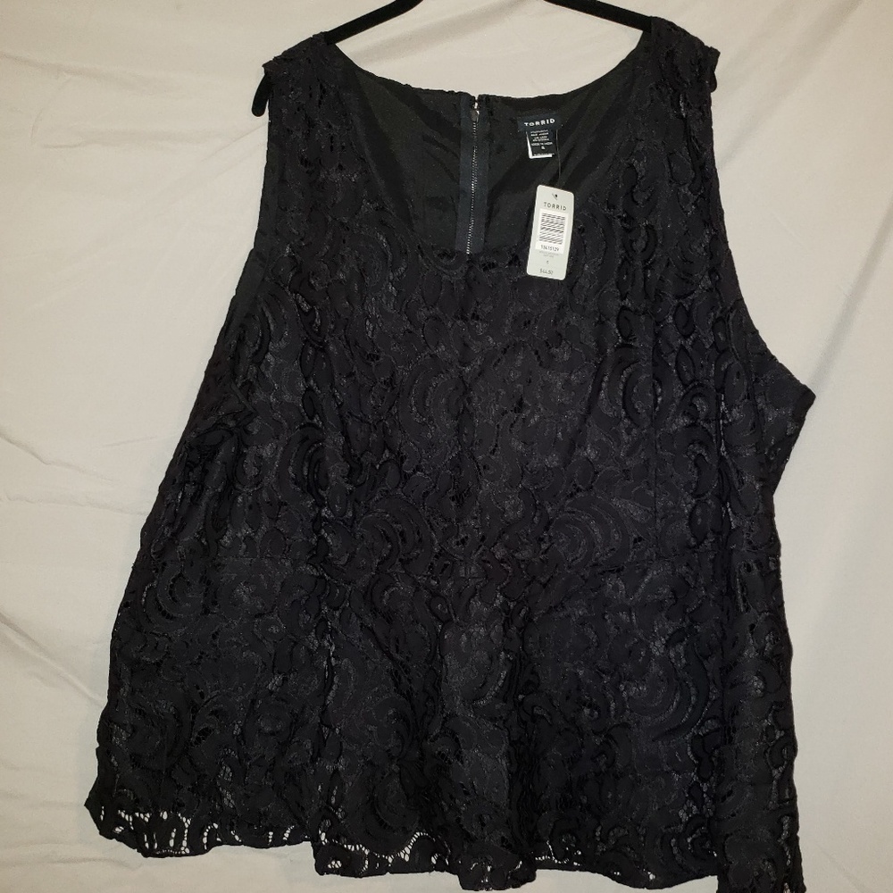 Lace Peplum Top